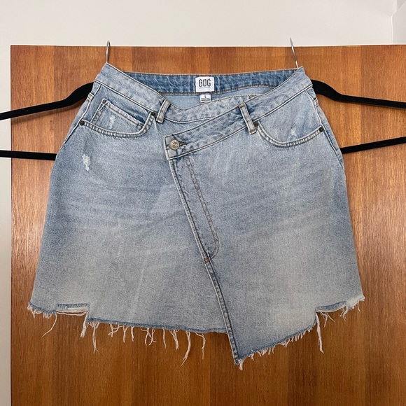 Asymmetrical Denim Skirt - Picture 1 of 4